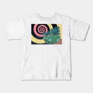 Abstract Collage Bonsai Planet Vortex Kids T-Shirt